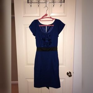 Blue and black dress